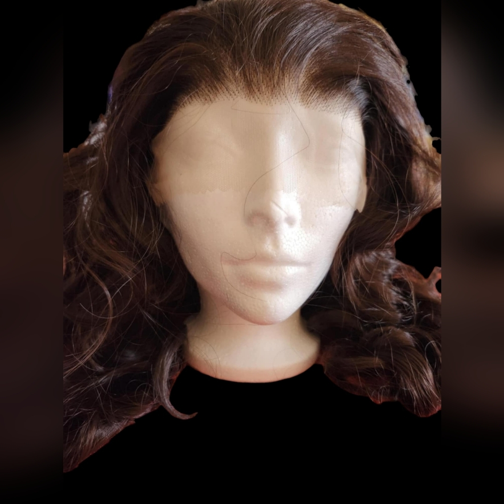 Lovsoul 13x6 HD Glueless Lace Frontal Wig, Brown, Similar to Human Hair.